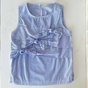 Blue Striped Sleeveless Top